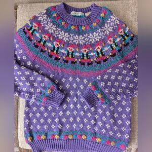 Vintage Northern Isles colourful patterned knit sweater